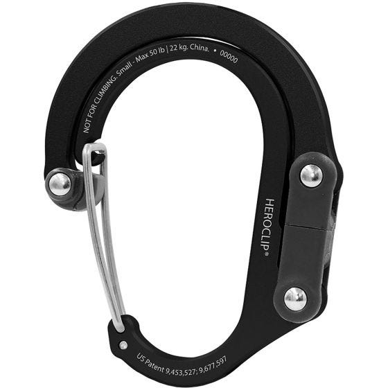 Heroclip Small Gear Karbiinihaka - Stealth Black