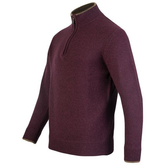 Jack Pyke Ashcombe Vetoketjukauluspusero - Plum
