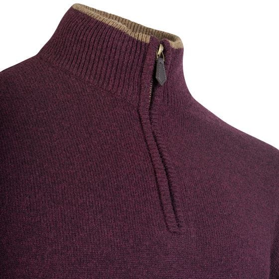 Jack Pyke Ashcombe Vetoketjukauluspusero - Plum