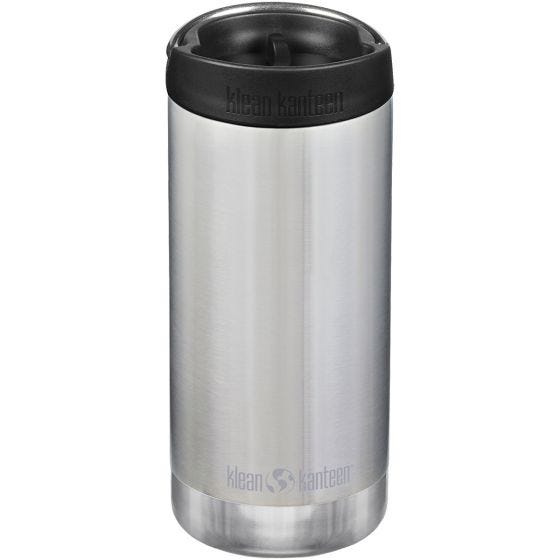 Klean Kanteen TKWide Cafe Cap Termospullo 355 ml - Harjattu Ruostumaton