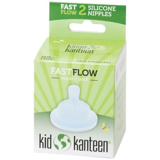 Klean Kanteen Fast Flow Kirkas Silikoninen Tuttipullon Tutti 2 Kpl/pakkaus - Kirkas