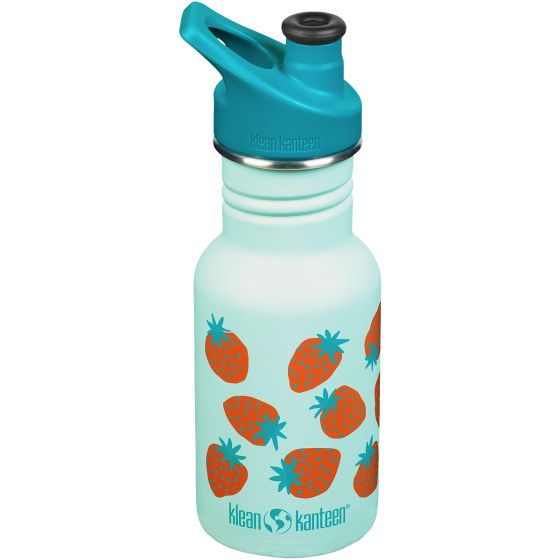 Klean Kanteen Classic Sport Cap Pullo 355 ml - Blue Tint Strawberries