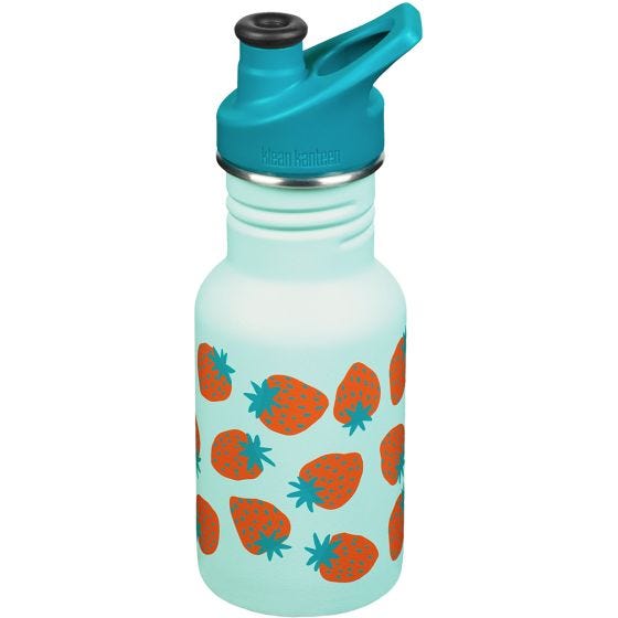 Klean Kanteen Classic Sport Cap Pullo 355 ml - Blue Tint Strawberries