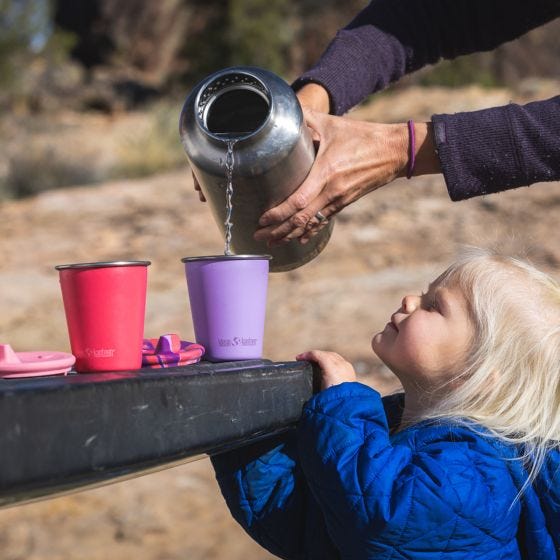 Klean Kanteen Kids 295ml w/Straw Lid Kuppi - Crocus Petal