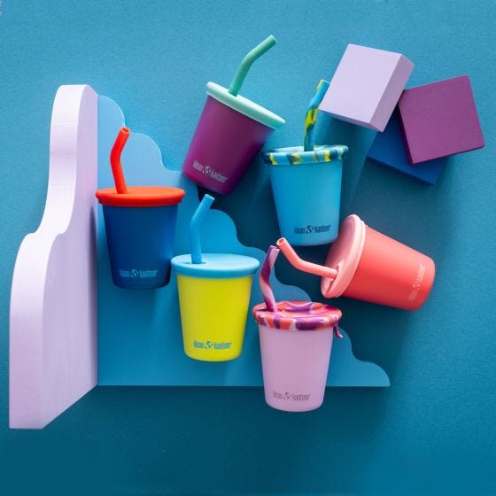Klean Kanteen Kids 295ml w/Straw Lid Kuppi - Crocus Petal