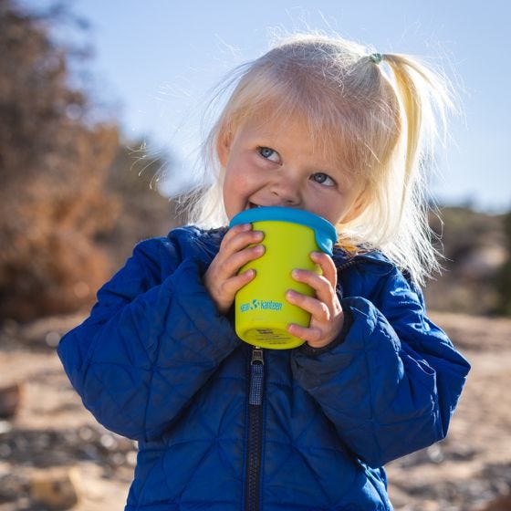 Klean Kanteen Kid's Cup Sippy Lid 2-Pack - Sininen/Sininen Tie Dye