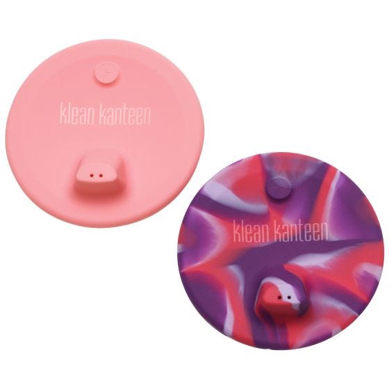 Klean Kanteen Kid's Cup Sippy Lid 2-Pack - Vaaleanpunainen/Vaaleanpunainen Tie Dye