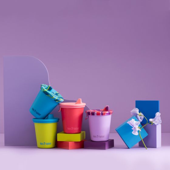 Klean Kanteen Kid's Cup Sippy Lid 2-Pack - Vaaleanpunainen/Vaaleanpunainen Tie Dye