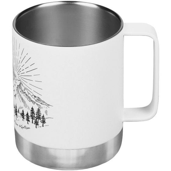 Klean Kanteen 355ml Insulated Camp Mug w/Tumbler Lid - Mountain-Matte White
