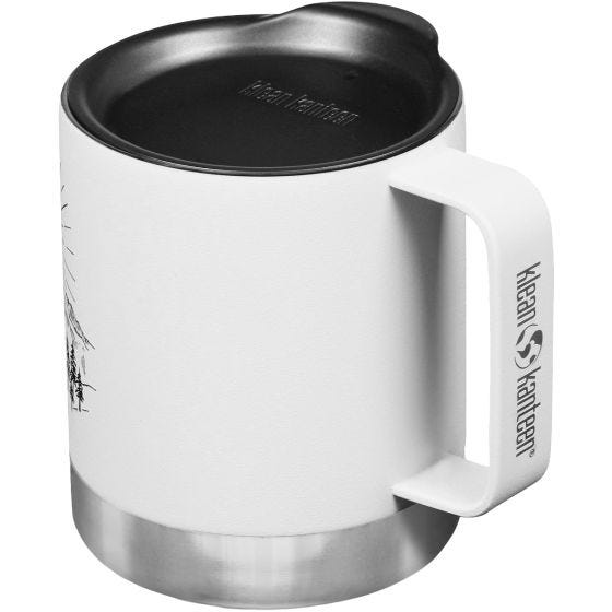 Klean Kanteen 355ml Insulated Camp Mug w/Tumbler Lid - Mountain-Matte White