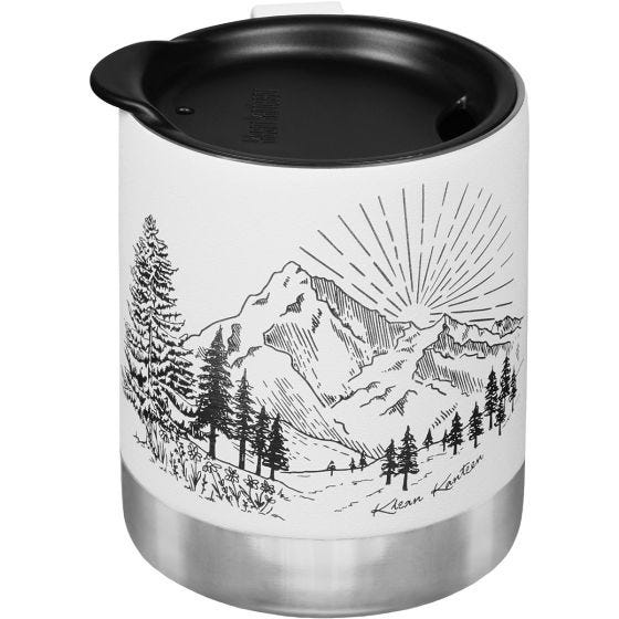 Klean Kanteen 355ml Insulated Camp Mug w/Tumbler Lid - Mountain-Matte White