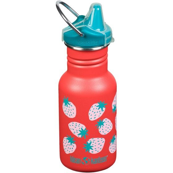 Klean Kanteen Kid Kanteen 355ml Sippy Cap Pullo - Coral Strawberries