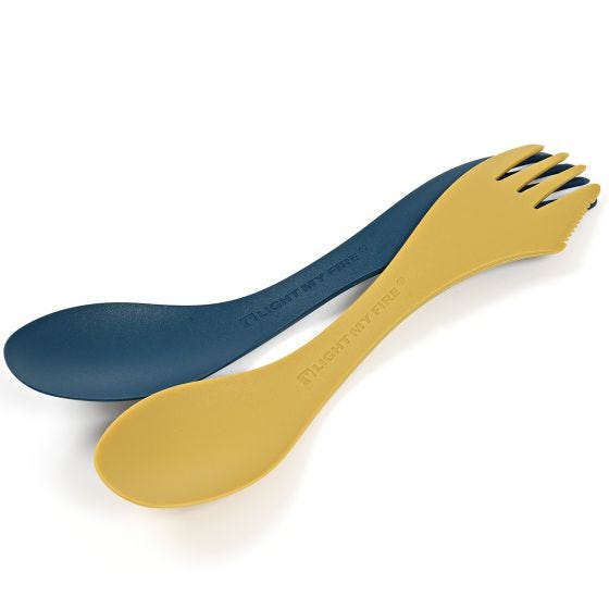 Light My Fire Spork Medium Bio 2 Pack - Musty Yellow/Hazy Blue