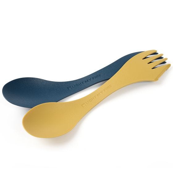 Light My Fire Spork Original Bio 2 Pack - Musty Yellow/Hazy Blue