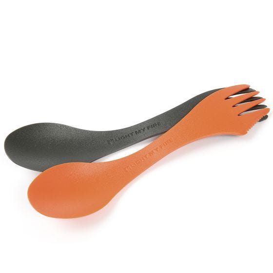 Light My Fire Spork Original Bio 2 Pack - Rusty Orange/Salty Black