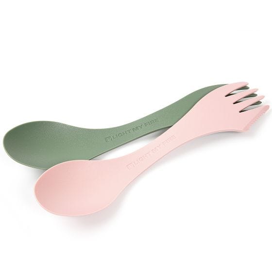 Light My Fire Spork Original Bio 2 Pack - Sandy Green/Dusty Pink