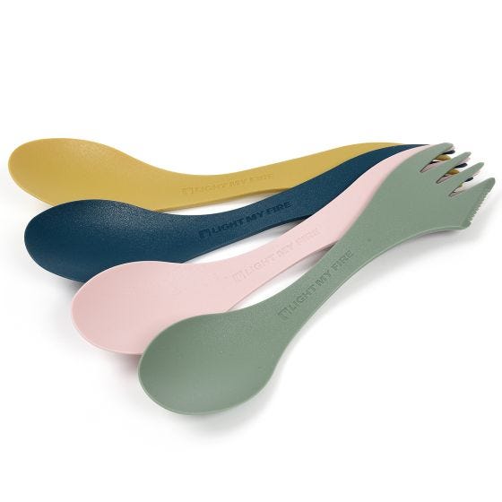 Light My Fire Spork Original Bio 4 Pack - Multi Colour