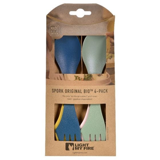Light My Fire Spork Original Bio 4 Pack - Multi Colour