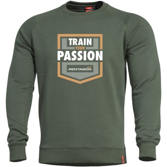 Pentagon Hawk Train your Passion Collegepusero Camo Green