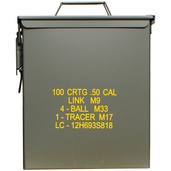 Mil-Tec US M9 Cal.50 Iso Ammuslaatikko Oliivi