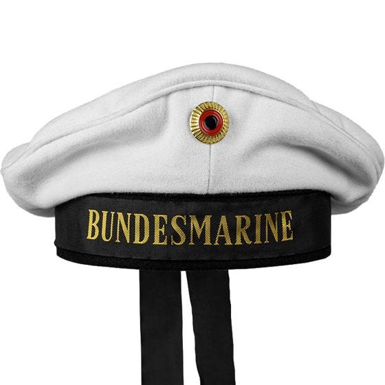 Mil-Tec BM Navy Hat with Insignia - Valkoinen