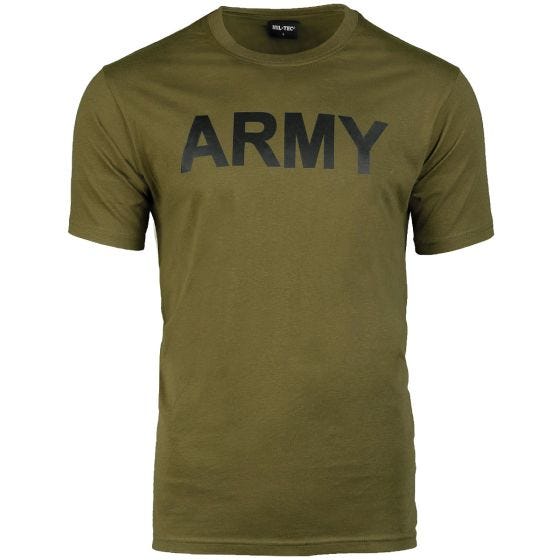Mil-Tec Army Print T-paita - Oliivi