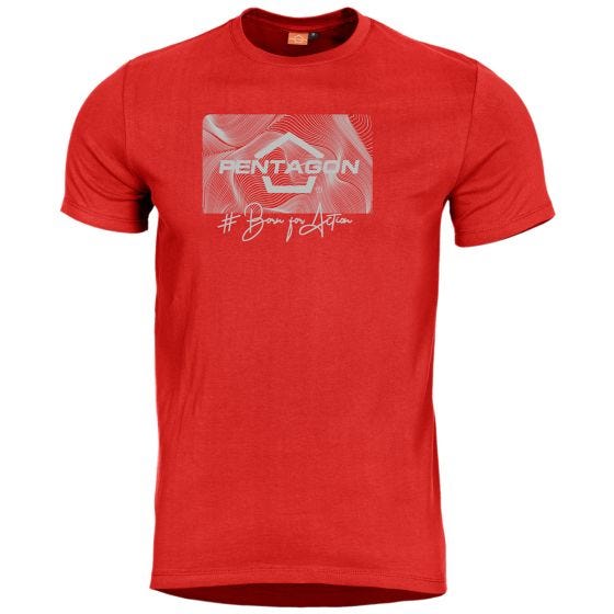 Pentagon Ageron Contour T-paita - Lava Red