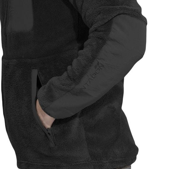 Pentagon Grizzly Täysvetoketjullinen collegepusero - Musta