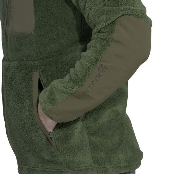 Pentagon Grizzly Täysvetoketjullinen collegepusero - Camo Green