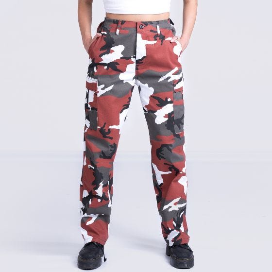 Mil-Tec Ranger Housut Naisten - Red Camo
