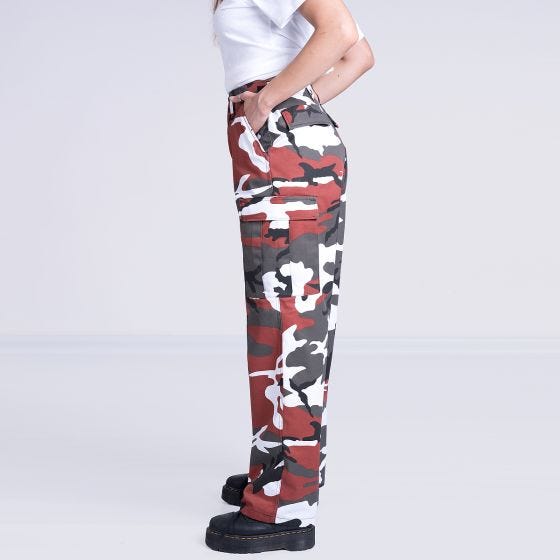Mil-Tec Ranger Housut Naisten - Red Camo