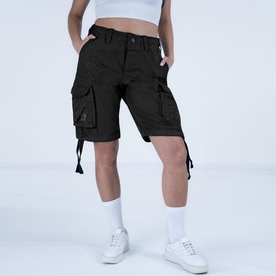 Surplus Airborne Vintage Shortsit Naisten - Pesty Musta