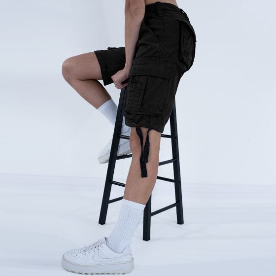 Surplus Airborne Vintage Shortsit Naisten - Pesty Musta