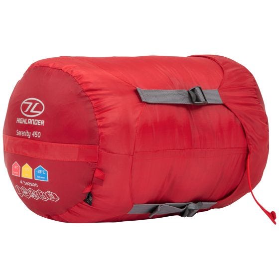 Highlander Serenity 450 Muumiomakuupussi - Punainen
