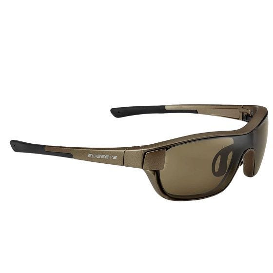 Swiss Eye M-Cover Aurinkolasit - Ruskea + oranssi + kirkas linssi / pronssikehys