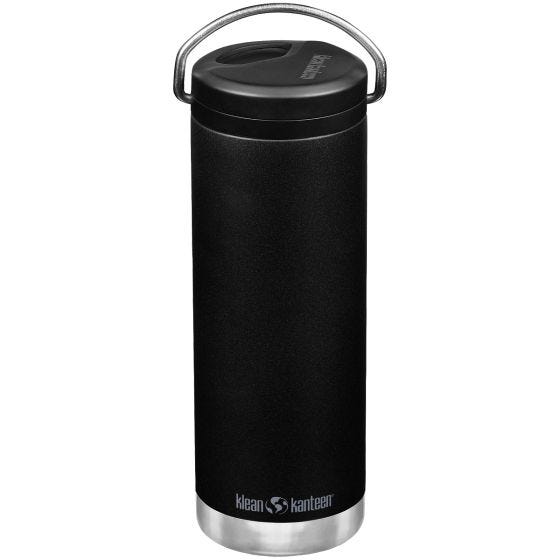 Klean Kanteen TKWide Cafe Cap Termospullo 592 ml Twist Cap w/Straw - Musta