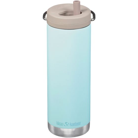 Klean Kanteen TKWide Cafe Cap Termospullo 592 ml Twist Cap w/Straw - Blue Tint