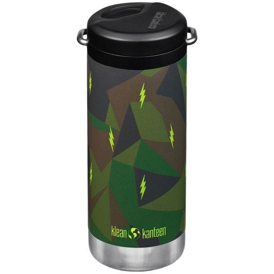 Klean Kanteen TKWide 355ml Termospullo Twist Cap w/Straw - Electric Camo
