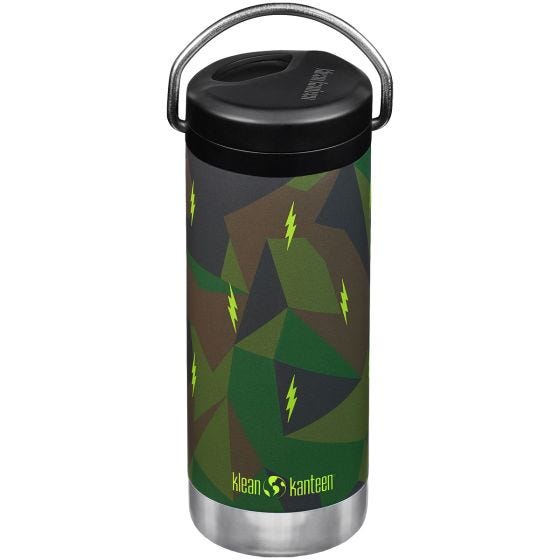Klean Kanteen TKWide 355ml Termospullo Twist Cap w/Straw - Electric Camo