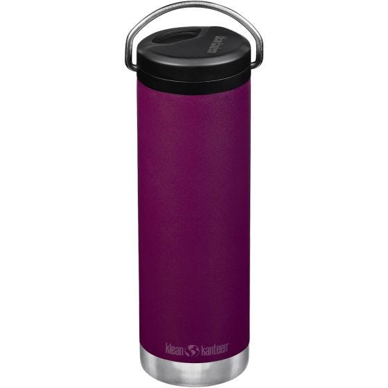Klean Kanteen TKWide Cafe Cap Termospullo 592 ml Twist Cap w/Straw - Purple Potion