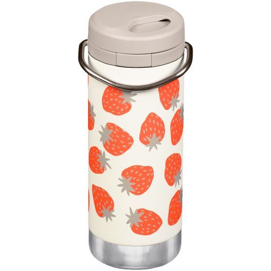 Klean Kanteen TKWide 355ml Termospullo Twist Cap w/Straw - Strawberries