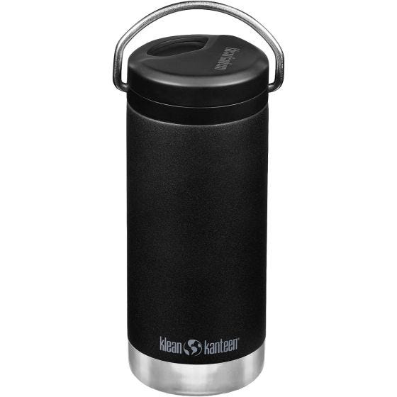 Klean Kanteen TKWide 355ml Termospullo Twist Cap w/Straw - Musta