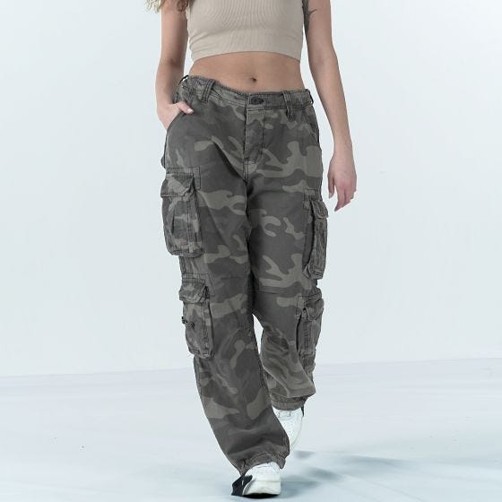 Surplus Airborne Vintage Housut Naisten - Black Camo