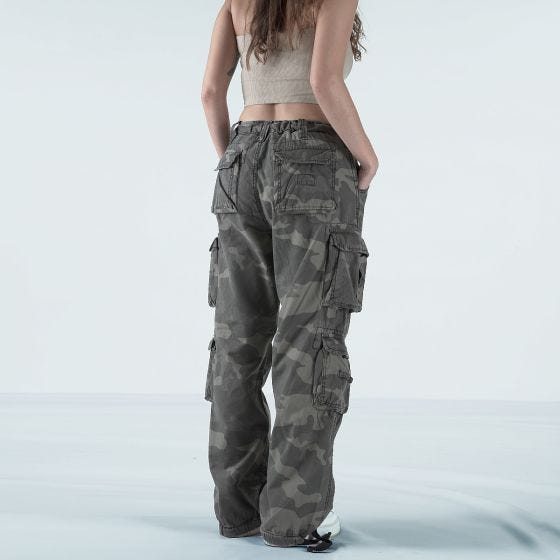 Surplus Airborne Vintage Housut Naisten - Black Camo