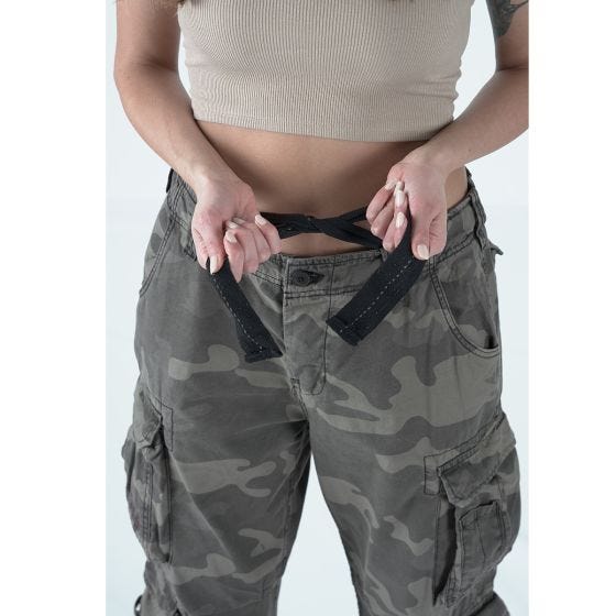 Surplus Airborne Vintage Housut Naisten - Black Camo