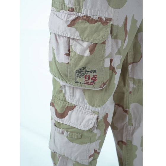 Surplus Airborne Vintage Housut Naisten - 3-Värinen Desert