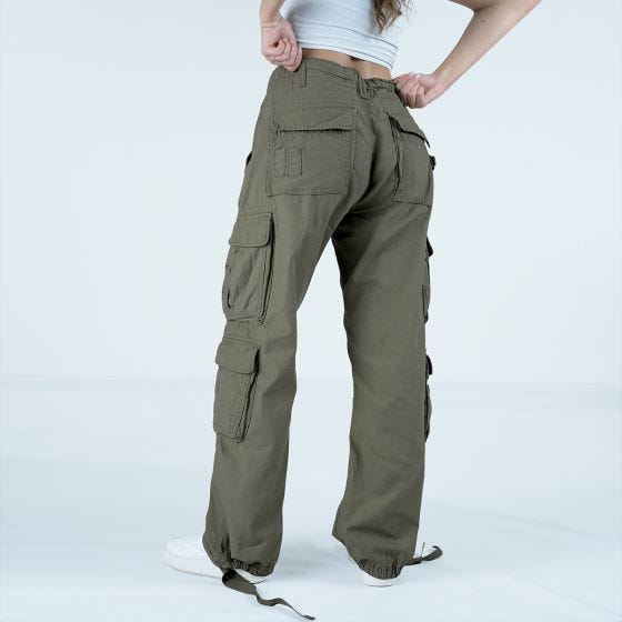 Brandit Pure Vintage Housut Naisten - Oliivi