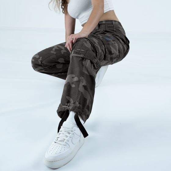 Brandit Pure Vintage Housut Naisten - Dark Camo