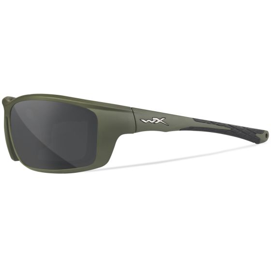 Wiley X WX Grid Silmälasit - Captivate Polarized Grey Mirror Lenses / Matte Utility Green Frame