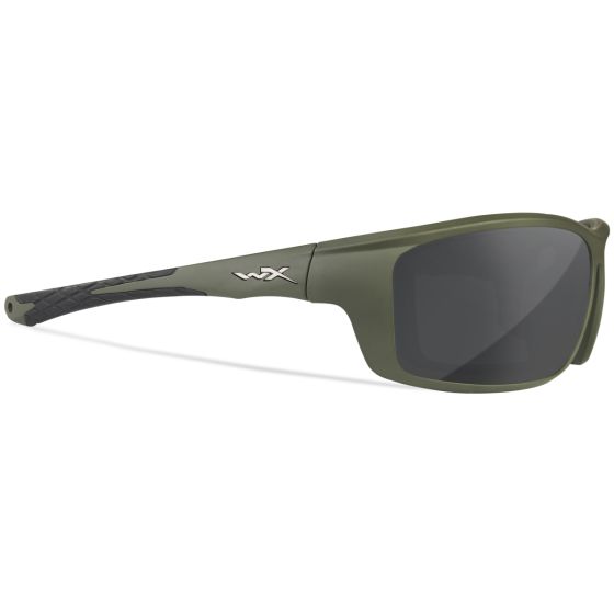 Wiley X WX Grid Silmälasit - Captivate Polarized Grey Mirror Lenses / Matte Utility Green Frame